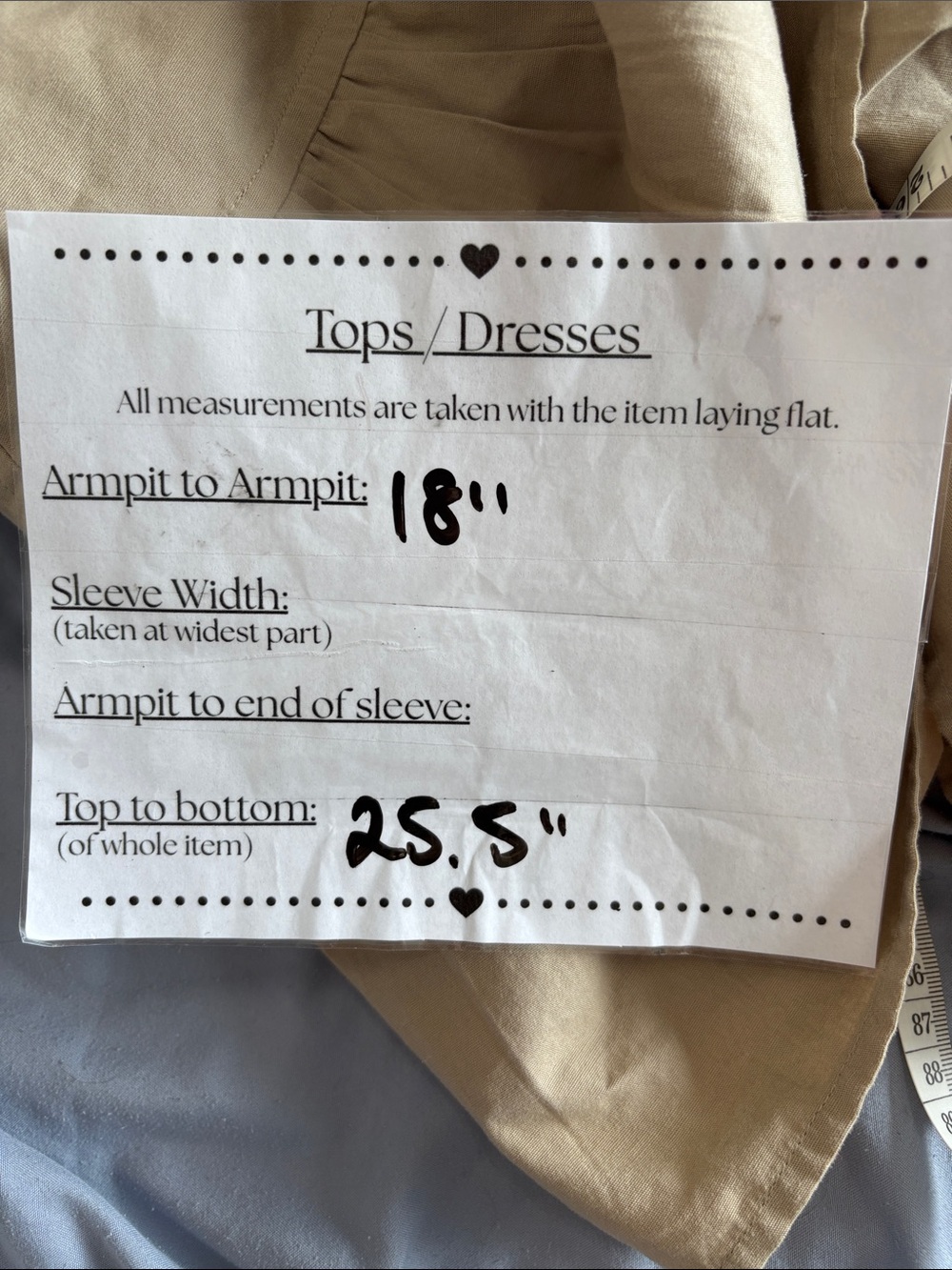 Oak + Fort tan babydoll dress #51 - Picture 6 of 6